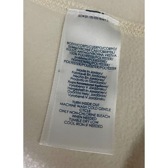 Chaps Cream Quilted Fleece Vest Women’s Small Zip Front NWOT Neutral Soft - Picture 6 of 7